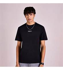 MIXT by Nykaa Fashion Black Round Neck Printed T-Shirt (XL)